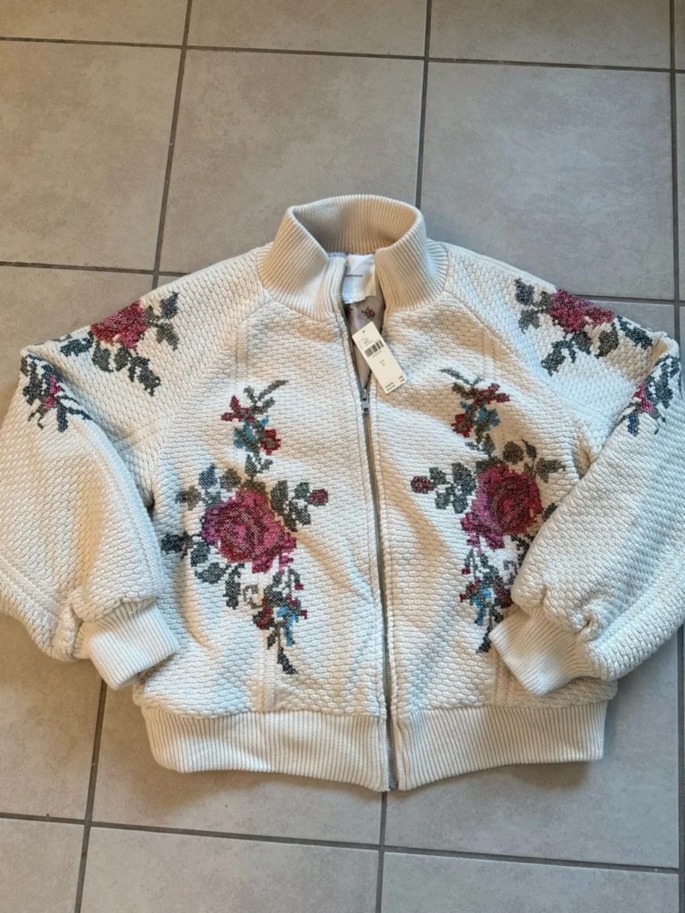NWT Anthropologie Embroidered Quilted Jacket - Picture 4 of 6
